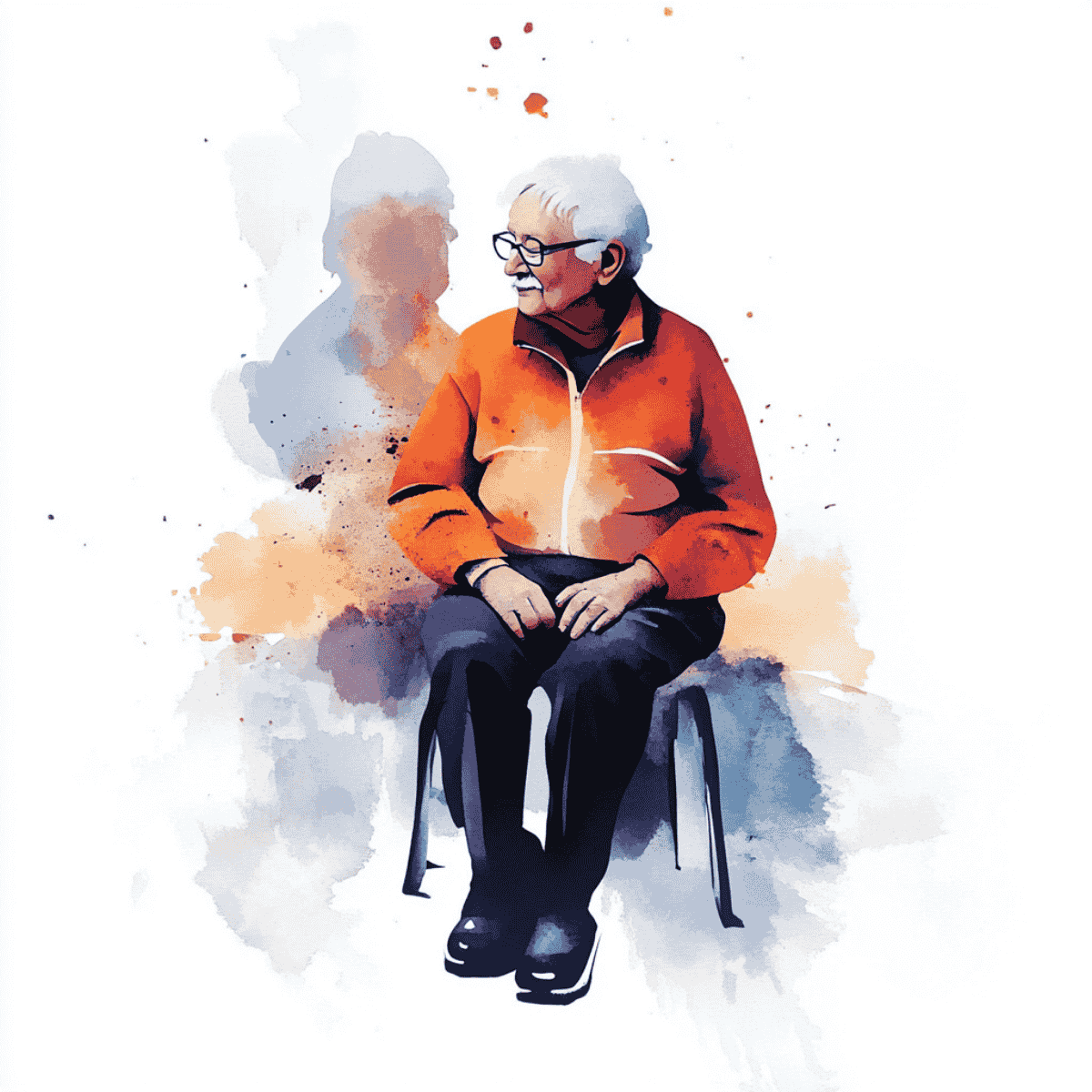 Older adult sitting alone at home, representing the loneliness epidemic among seniors during Mental Health Awareness Month